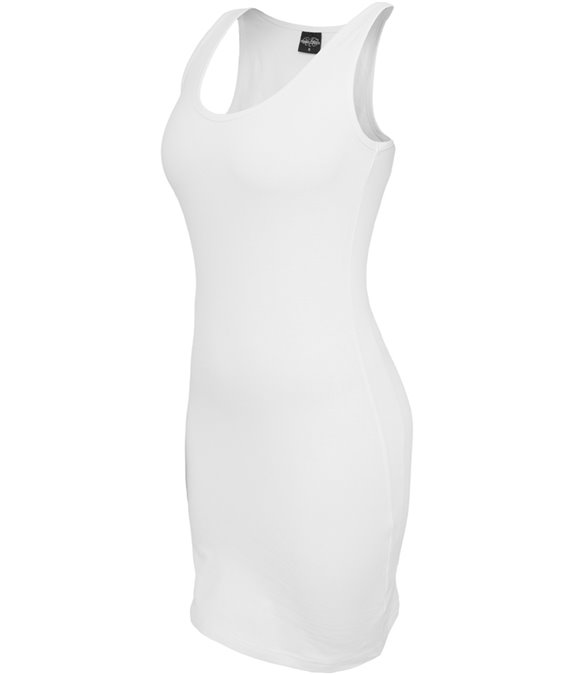 Ladies Sleeveless Dress White 2